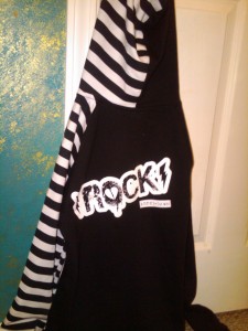 back of new hoodie